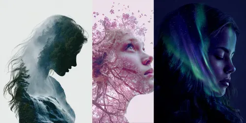 Double Exposure Portrait Art Generator generated by midjourney