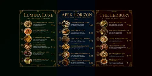 Restaurant Menu Descriptions generated by chatgpt-image