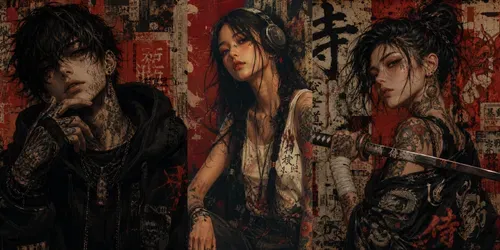 Neo Ink Urban Anime Collections generated by chatgpt-image