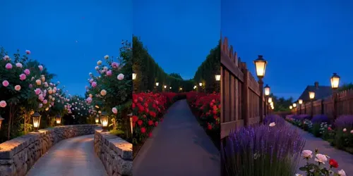 Cinematic Twilight Garden Pathways generated by grok-video
