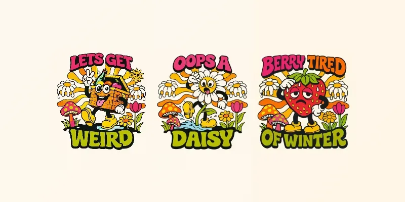 Surreal Spring Lettering Tshirt Designs generated by undefined