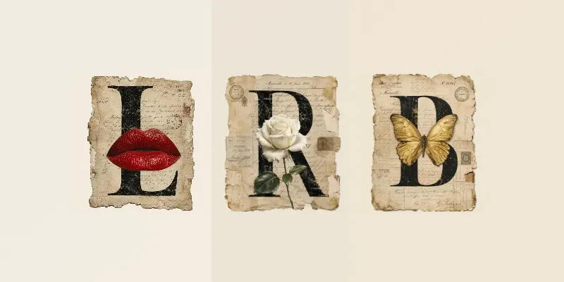 Vintage Monogram Collage Poster Artworks generated by undefined