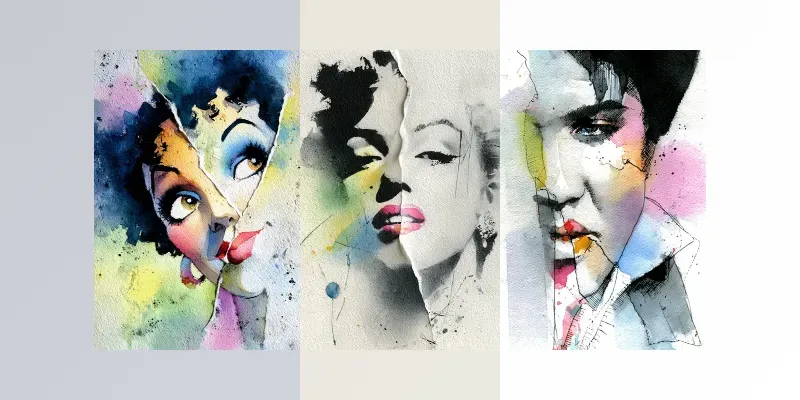 Expressive Watercolor Character Portraits generated by undefined