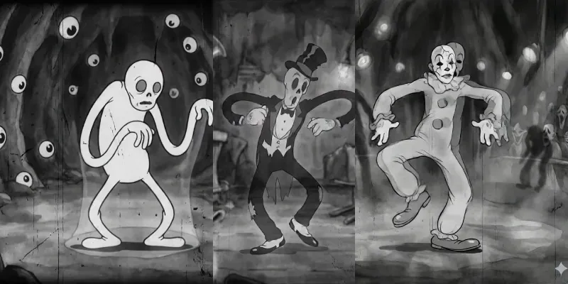Still Frames From 1933 Vintage Cartoons generated by undefined