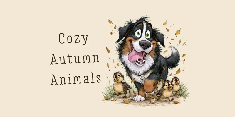 Cozy Autumn Animal Clipart Sets generated by undefined