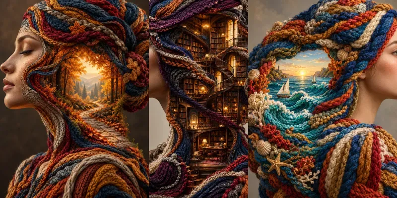 Knitted Nature Portraits