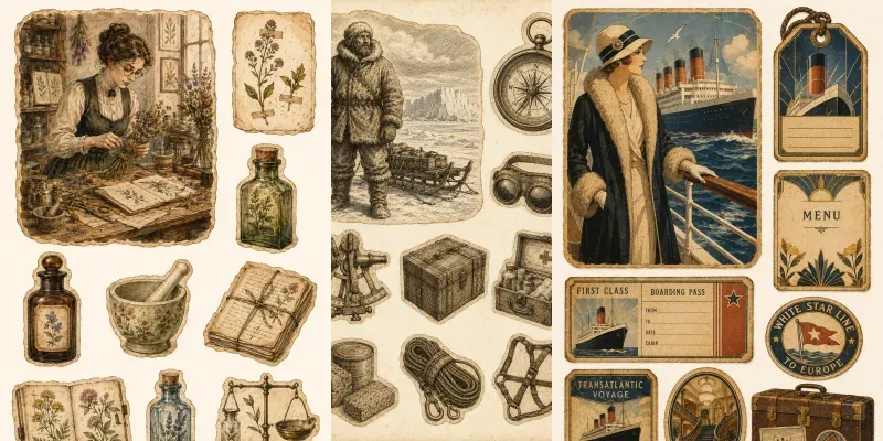 Vintage Ephemera Sheet Generator