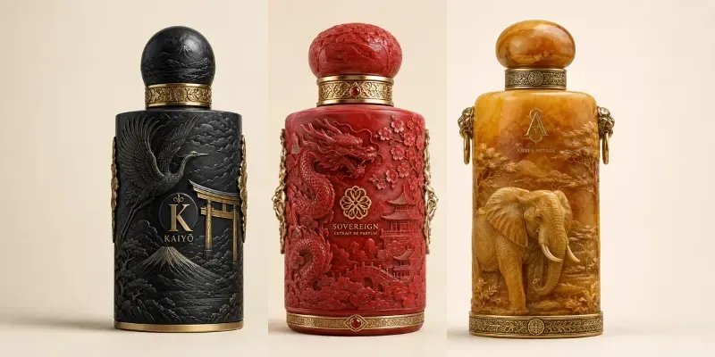 Luxury Heritage Perfume Bottles generated by undefined