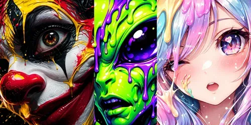 Vibrant Melted Pop Art Faces generated by chatgpt-image