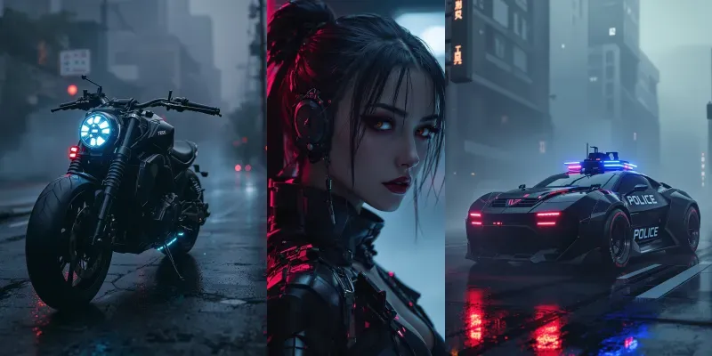 Futuristic Cyberpunk Scifi Designs generated by undefined