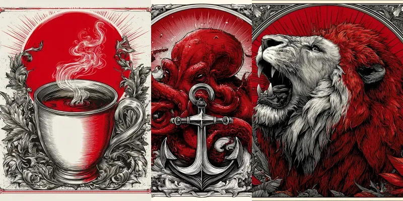 Screenprint Bold Red Ink Posters generated by undefined