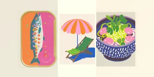 Italian Risograph Prints generated by midjourney