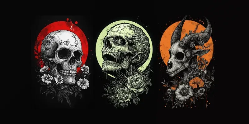 Dark Fantasy Tshirt Illustrations generated by undefined