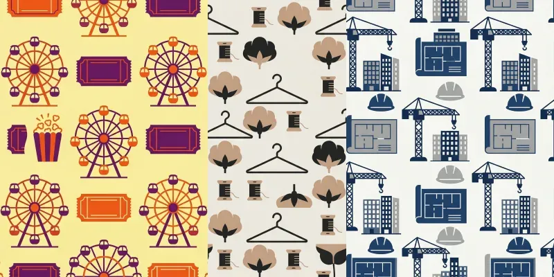 Minimalist Seamless Vector Patterns generated by undefined