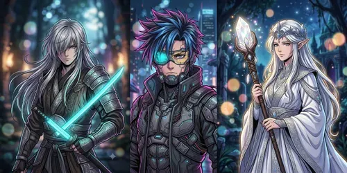 Anime Character Portraits generated by gemini-image