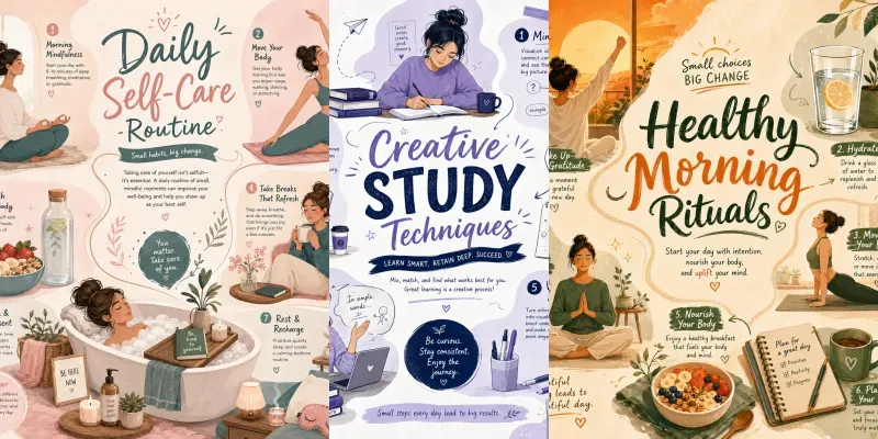 Editorial Handdrawn Infographic Posters generated by undefined