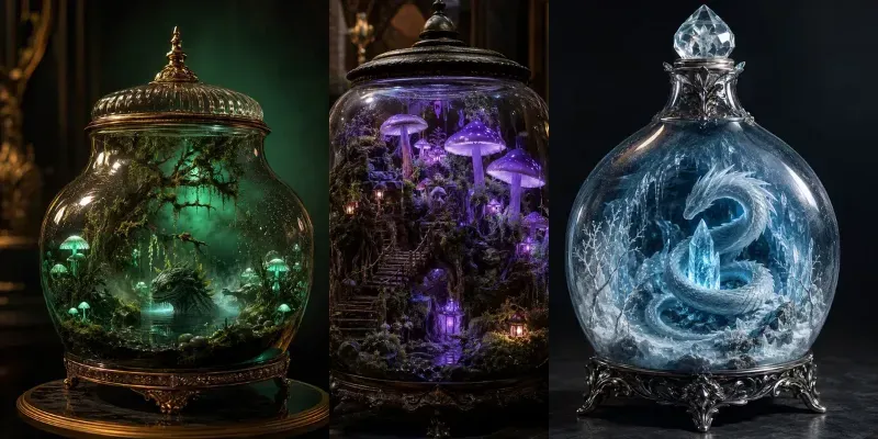 Fantasy Monster Terrarium Art generated by undefined