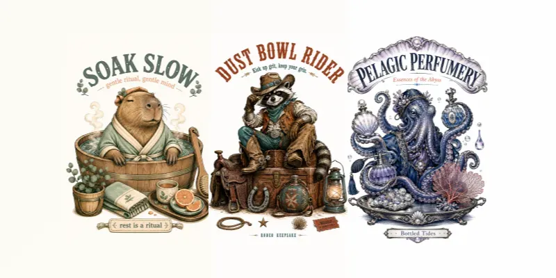 Retro Storybook Merchandise Posters generated by undefined