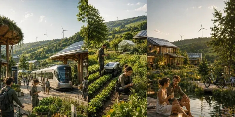 Solarpunk Utopian Science Fiction Lives generated by undefined
