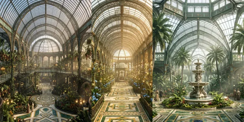 Grand Victorian Glasshouse Masterpieces generated by undefined