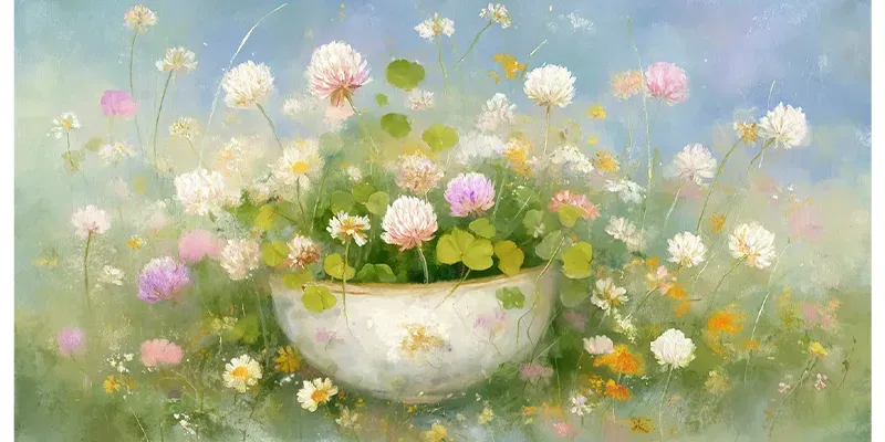 Summer Oil Landscape Tv Wallpaper Art generated by undefined