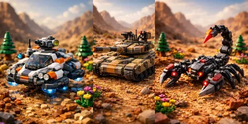 Epic Lego Mountain Trail Rides generated by chatgpt-image