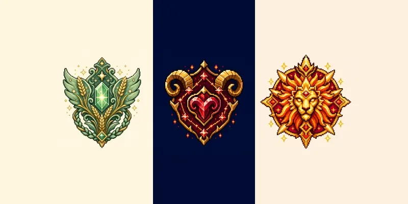 16bit Zodiac Constellation Emblems generated by undefined
