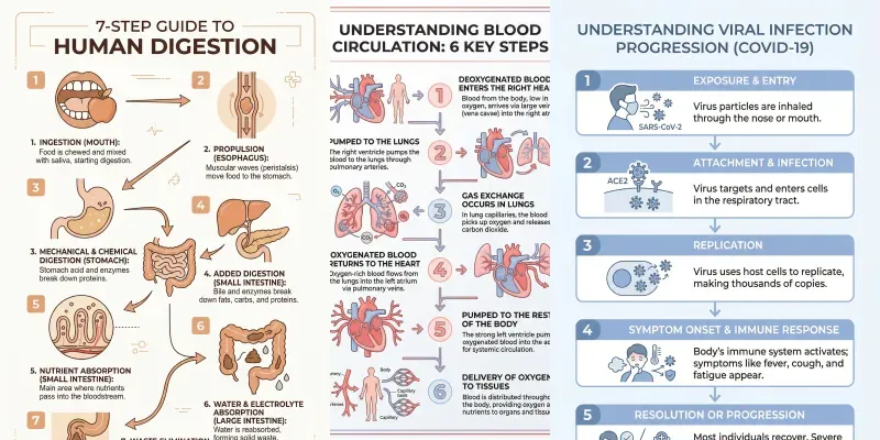 Stepbystep Medical Infographics generated by undefined