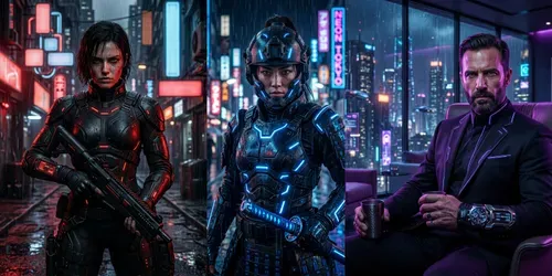 Cyberpunk Warriors generated by imagen