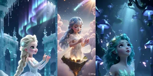 3D Whimsical Fairy Tale Princess Videos generated by kling