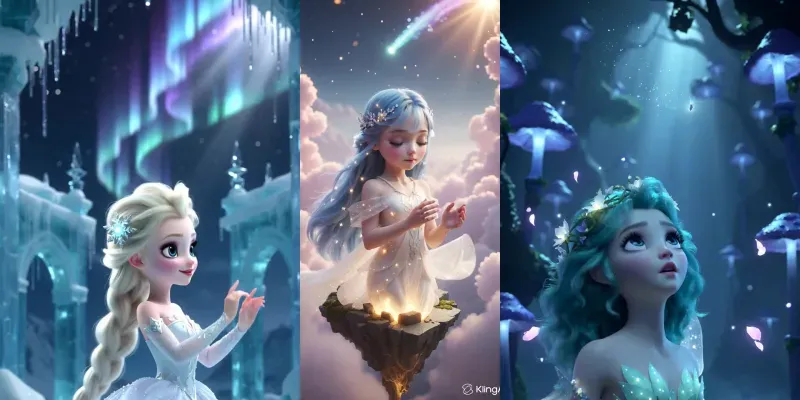 3D Whimsical Fairy Tale Princess Videos generated by undefined
