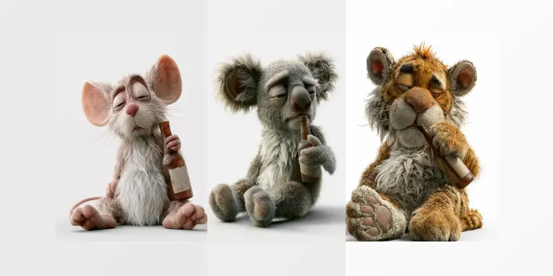 Grumpy 3d Animal Stickers Pod generated by undefined
