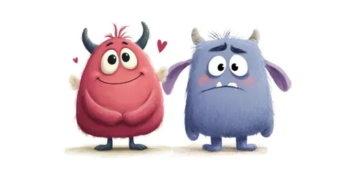 Cute Emotion Monster Character Clipart generated by midjourney