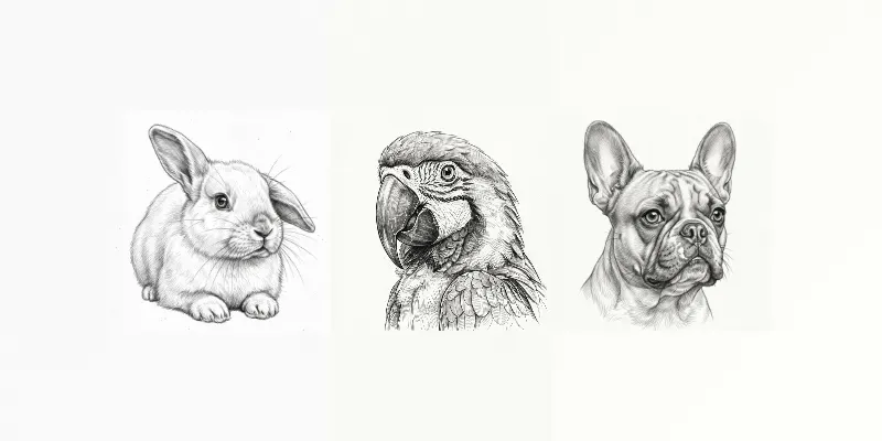 Pencil Sketch Pet Portraits generated by undefined