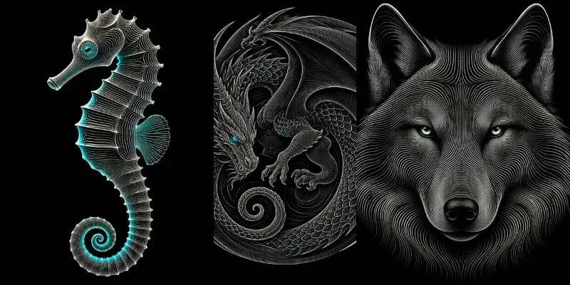 Hypnotic Line Art Illusions generated by undefined