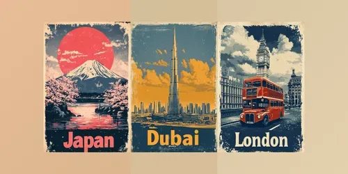 Retro Travel Posters From The 1950s generated by midjourney