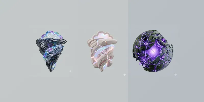 3D Surreal Abstract Branding Assets
