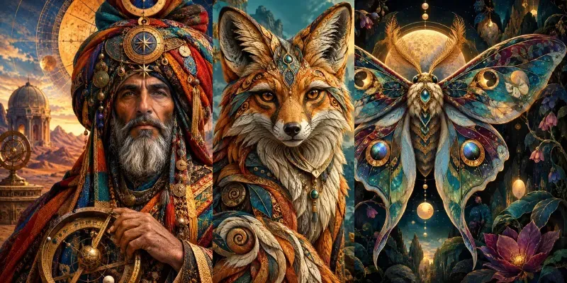 Ornate Folk Surreal Portraits