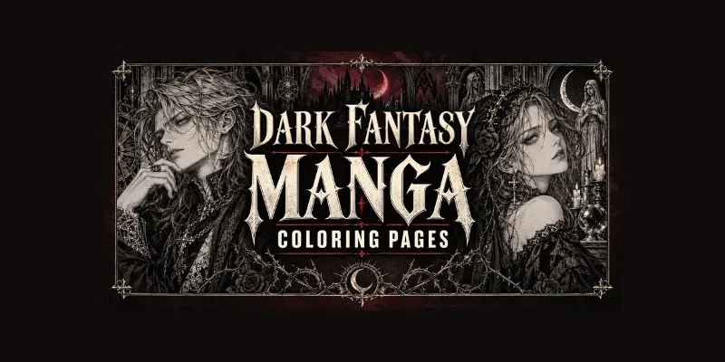 Dark Fantasy Anime Coloring Pages