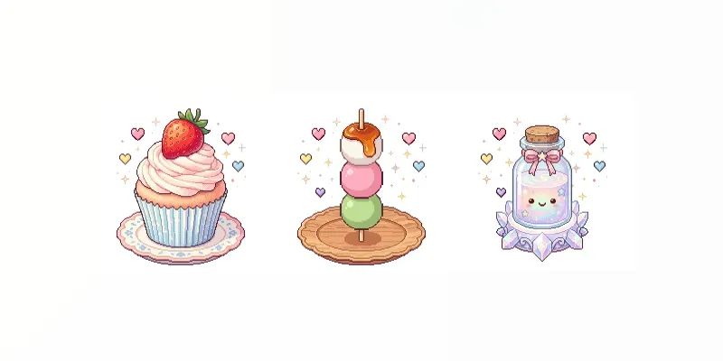 Kawaii Pastel Pixel Art Sprite Generator generated by undefined