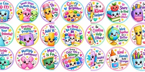Cute Classroom Encouragement Stickers generated by chatgpt-image
