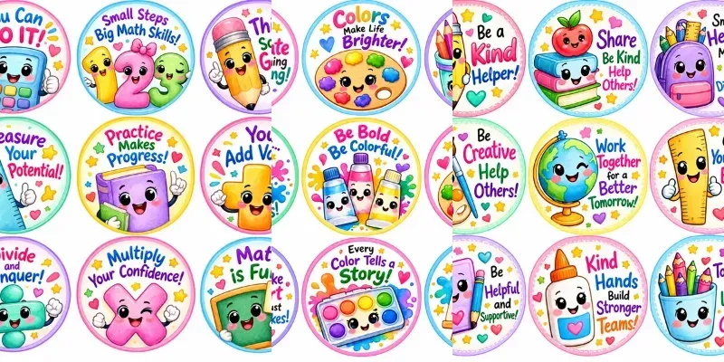 Cute Classroom Encouragement Stickers