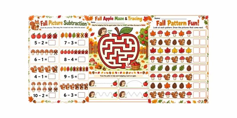 Fall Kids Activity Worksheet Maker