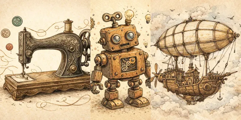Whimsical Vintage Storybook Art generated by undefined