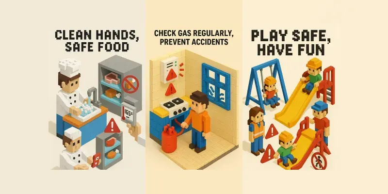 Pixel Art Safety Promotion Posters generated by undefined