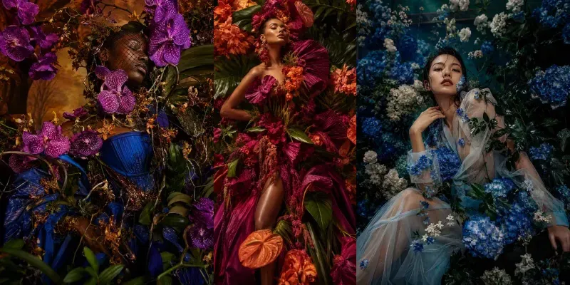 Botanical Excess Fashion Portraits generated by undefined