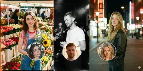 Vintage Film Photos With Face References generated by gemini-image