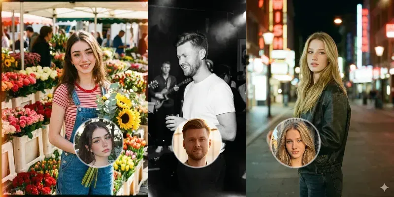 Vintage Film Photos With Face References generated by undefined