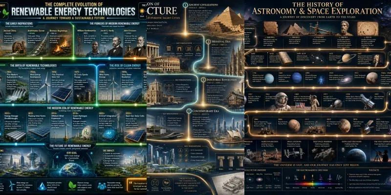 Evolution Timeline Infographics generated by undefined