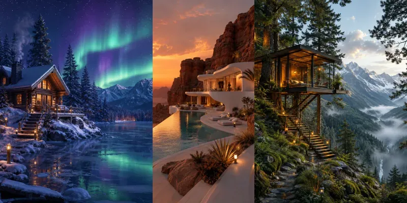 Cinematic Dreamscape Retreats generated by undefined